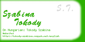 szabina tokody business card